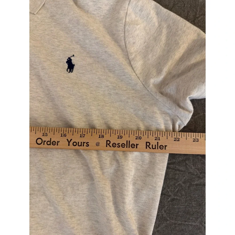 Polo Ralph Lauren Mens Classic Fit Short Sleeve Polo Shirt Heather Gray Large